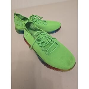 Wanted Tennis Rainbow Soles Neon Green Shoes Women's 10 Bright Sneakers